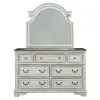 Liberty Furniture 244-BR-DM Magnolia Manor - Dresser & Arched Mirror - Antique White