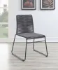 CoasterEssence 192062 Jerome - Woven Rope Stackable Side Chair (Set of 2) - Charcoal