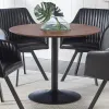 CoasterEssence 110280 Cora - Round Wood Top Dining Table - Brown Walnut