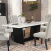 CoasterElevations 115511 Osborne - Marble Top Dining Table - Rustic Espresso