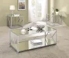 CoasterEssence 720794 Provins - 3 Piece Occasional Table Set - Clear Mirror And Chrome