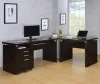 CoasterEveryday 800892 Skylar - Engineered Wood Writing Desk - Cappuccino