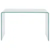 CoasterEssence 801581 Ripley - Tempered Bent Glass Writing Desk Clear - Clear Glass