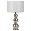 CoasterEssence 901185 Mineta - Drum Shade Stacked Table Lamp - Antique Silver