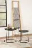 CoasterEssence 935842 Loannis - 2 Piece Round Mango Wood Nesting Table - Matte Black