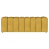 Coaster Fine Furniture 910292 Summer - Fabric Upholstered Tufted Accent Bench - Mustard Yellow