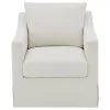 Coaster Fine Furniture 904133 Winter - Upholstered Sloped Arm Accent Swivel Chair - Beige