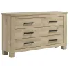 Coaster Fine Furniture 225101KE-S4 Oakglen - 4 Piece Eastern King Bedroom Set - Weathered Oak