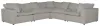 Jackson Furniture Industries 4445/31/59-26 Jackson Furniture Industries 4445/31/59-26 Posh - 5 Piece Modular Sectional With 2 Armless, 3 Corners - Dove