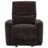 Coaster Fine Furniture 609573 Navarro - Chenille Upholstered Glider Recliner - Dark Brown