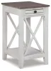 Ashley Furniture A4000374 Adalane - Accent Table - White / Gray