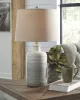 Ashley Furniture L121854 Marnina - Ceramic Table Lamp (Set of 2) - Taupe