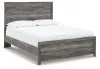 Ashley Furniture B1290/31/36/71/98/92(2) Ashley Furniture B1290/31/36/71/98/92(2) Bronyan - Queen Panel Bed - 6 Pc. - Dresser, Mirror, King Bed, 2 Nightstands - Dark Gray
