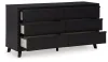 Ashley Furniture B1013/231/36/56/58/95/B100-14 Ashley Furniture B1013/231/36/56/58/95/B100-14 Danziar - 6 Pc. - Dresser, Mirror, King Panel Bed - Black