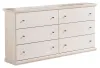 Ashley Furniture B139/31/35/55/186/91(2) Ashley Furniture B139/31/35/55/186/91(2) Bostwick Shoals - 6 Pc. - Dresser, Mirror, Full Bed With Framed Footboard, 2 Nightstands - White