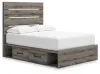 Ashley Furniture PCB2405B16 Graystorm - Full Panel Storage Bed - Brown Gray