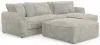 Jackson Furniture Industries 2306/63/76/28-01 Jackson Furniture Industries 2306/63/76/28-01 Bucktown - 2 Piece Sofa / RSF Chaise With Extra Thick Cuddler Seat Cushions & Cocktail Ottoman - Parchment
