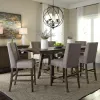 Liberty Furniture 152-CD-O7GTS Liberty Furniture 152-CD-O7GTS Double Bridge - 7 Piece Gathering Table Set (Upholstered Counter Chairs) - Dark Chestnut