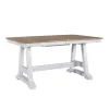 Liberty Furniture 62WH-CD-TRS Liberty Furniture 62WH-CD-TRS Lindsey Farm - Trestle Table - Weathered White & Sandstone