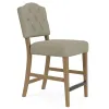 Riverside Furniture 92636 Mix-N-Match Chairs - Button Tufted Upholstered Stool (Set of 2) - Gray
