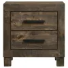 CoasterEveryday 222632 Woodmont - 2-Drawer Nightstand - Rustic Golden Brown