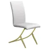 CoasterEssence 105171 Carmelia - Upholstered Dining Side Chairs (Set of 4) - White