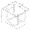 CoasterEssence 704987 Danville - Square U-Shaped Glass Top Side End Table - Chrome
