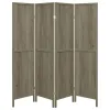 CoasterEveryday 961415 Deepika - 4-Panel Room Divider Folding Screen - Gray Driftwood