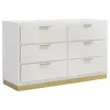 Coaster Fine Furniture 224773 Caraway - 6-Drawer Dresser - White