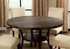 Furniture of America CM3323RT Kaitlin - Round Dining Table - Light Walnut / Beige