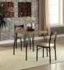 Furniture of America CM3279T-29-3PK Banbury - 3 Piece Dining Table Set - Dark Bronze / Natural