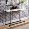 Furniture of America FOA4799S-TABLE Izar - Sofa Table - White / Gun Metal