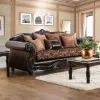 Furniture of America SM6404-SF Elpis - Sofa - Brown / Espresso