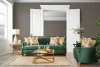 Furniture of America SM2271-LV Verdante - Loveseat - Emerald Green / Gold