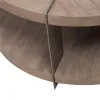Liberty Furniture 754-OT1010 Harlow - Round Cocktail Table - Sandstone & Satin Nickel