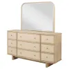 Coaster Fine Furniture 225043M Kailani - 9-Drawer Dresser And Mirror - Beige Oak