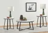 Coaster Fine Furniture 723238-S3 Hugo - 3 Piece Faux Marble Coffee And End Table Set - White
