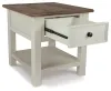 Ashley Furniture T637-3 Bolanburg - Rectangular End Table - White / Brown / Beige
