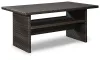 Ashley Furniture P455-625 Easy Isle - RECT Multi-Use Table - Dark Brown / Beige
