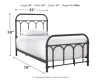 Ashley Furniture B280-671 Ashley Furniture B280-671 Nashburg - Twin Metal HDBD/Ftbd/Rails - Black