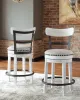 Ashley Furniture D546-524 Ashley Furniture D546-524 Valebeck - UPH Swivel Barstool  - White