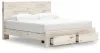 Ashley Furniture B2310B11 Ashley Furniture B2310B11 Lawroy - King Panel Bed With Storage Footboard - Light Natural