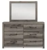 Ashley Furniture PCB2405B1 Ashley Furniture PCB2405B1 Graystorm - Dresser And Mirror - Brown Gray