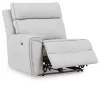 Ashley Furniture PC98802S14 Ashley Furniture PC98802S14 Social Pointe - 5-Piece Power Reclining Sectional With Storage Consoles And Armless Chair - Pearl / Ash