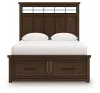 Ashley Furniture B849B2 Ashley Furniture B849B2 Taffenbrook - Queen Panel Storage Bed - Medium Brown