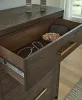 Ashley Furniture PCB843-46 Radkin - Five Drawer Chest - Burnished Brown
