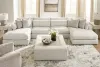 Ashley Furniture PC66004S9 Ashley Furniture PC66004S9 Ashbourne Estate - 4-Piece Double Chaise Sectional - Snowstone