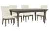 Pulaski Furniture P413240-KIT7 Pulaski Furniture P413240-KIT7 Madison Ridge - Extendable Leg Dining Table With 4 Host Chairs - Natural Bark