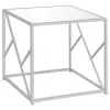 CoasterEssence 720794 Provins - 3 Piece Occasional Table Set - Clear Mirror And Chrome