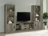 Coaster Fine Furniture 701024-SET Burke - 3 Piece TV Entertainment Center - Gray Driftwood